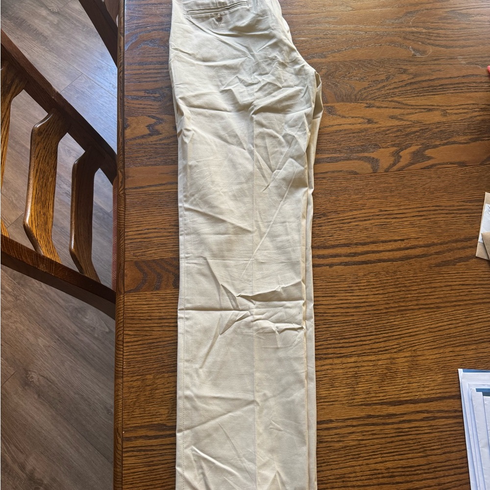 Kenneth Cole Men's Cream Dress Pants